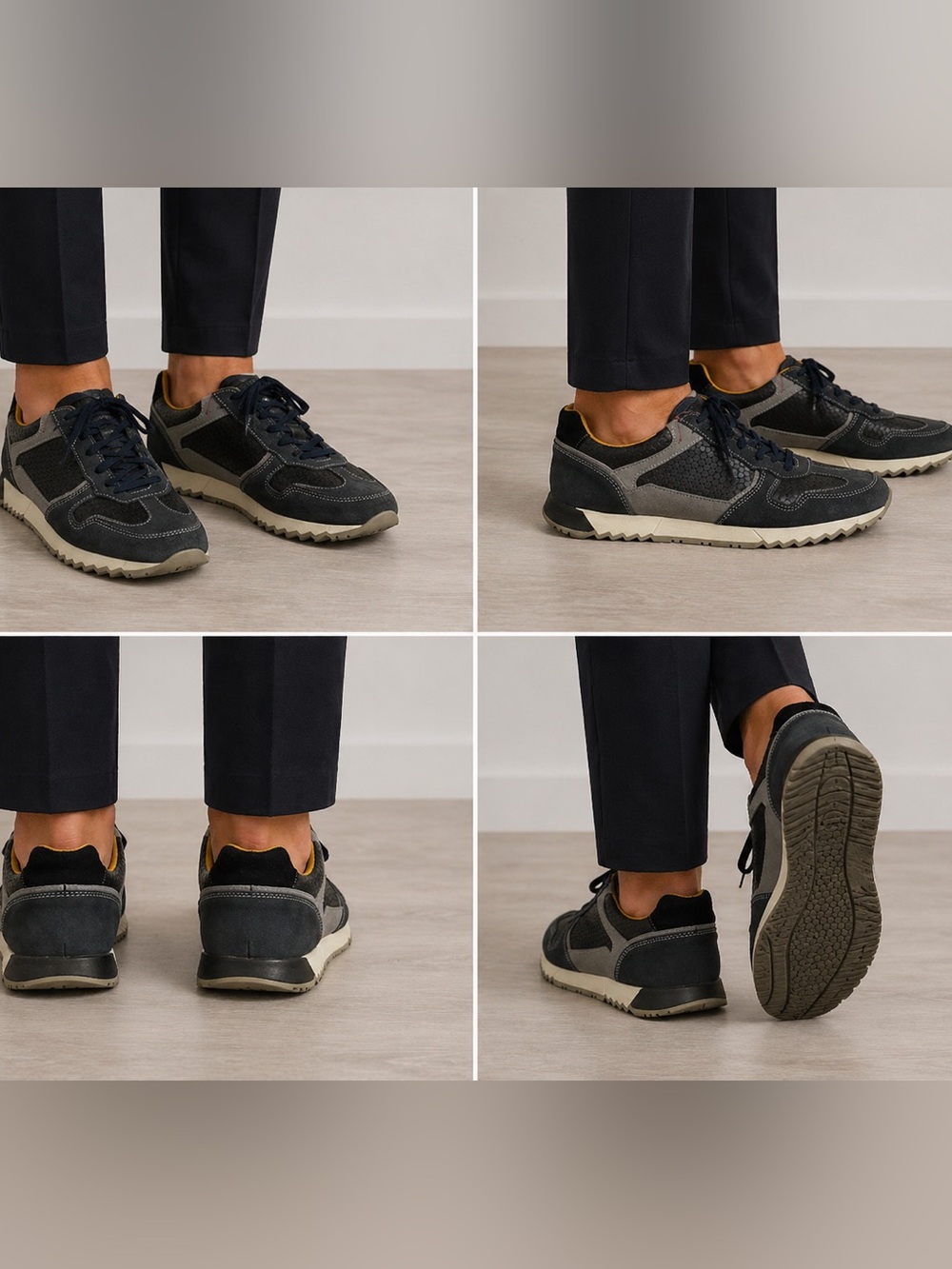 Kenneth Cole leather sneakers.